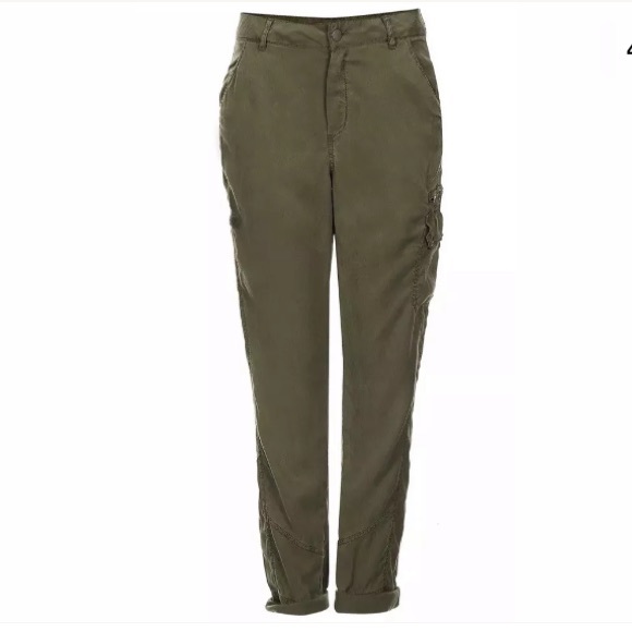 Topshop Khaki High Waist Utility Army Trousers 6 - Picture 4 of 4